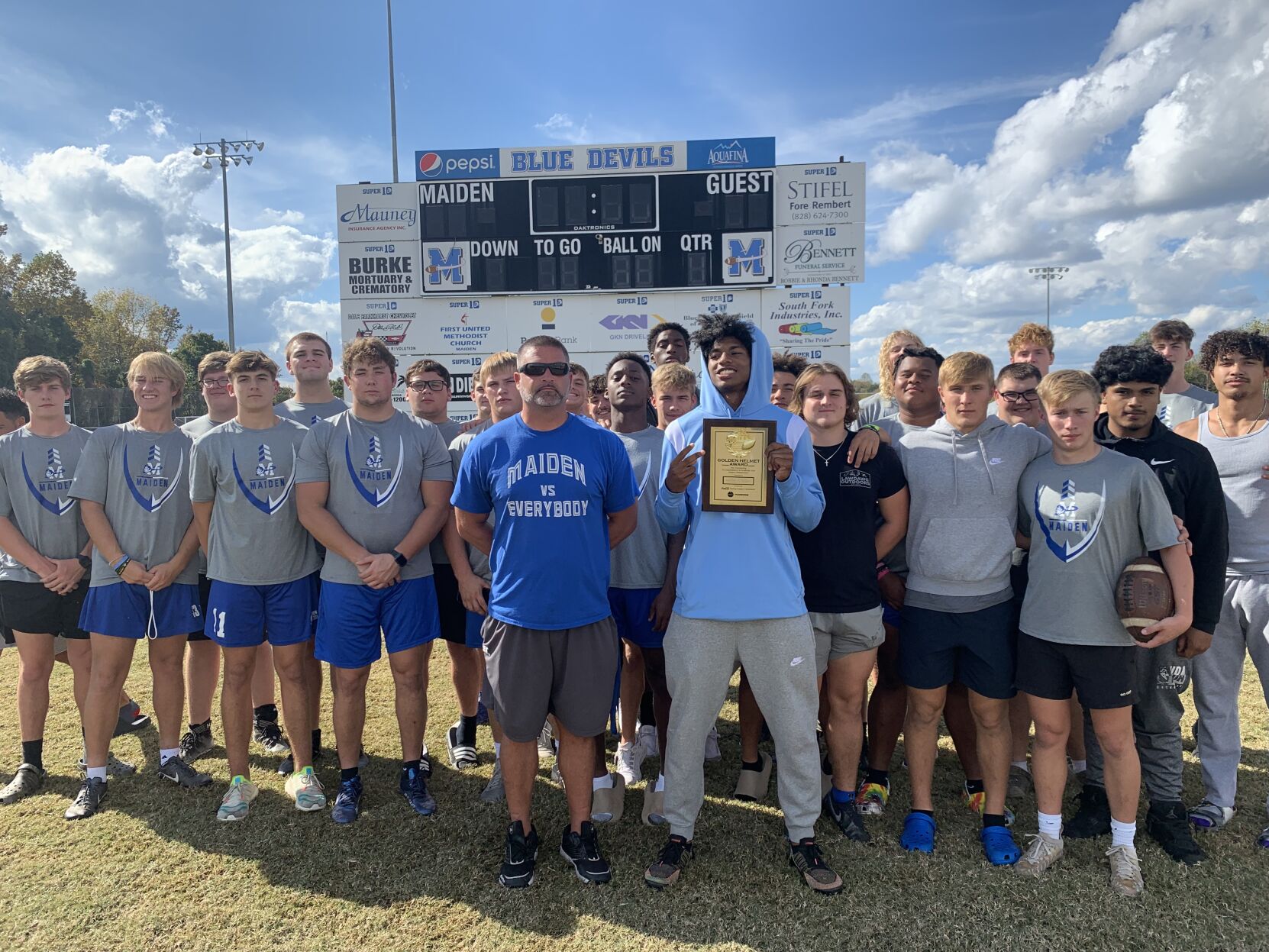 Week 8 WNNC Coca-Cola Golden Helmet Award Winner (Maiden's Chris Culliver)